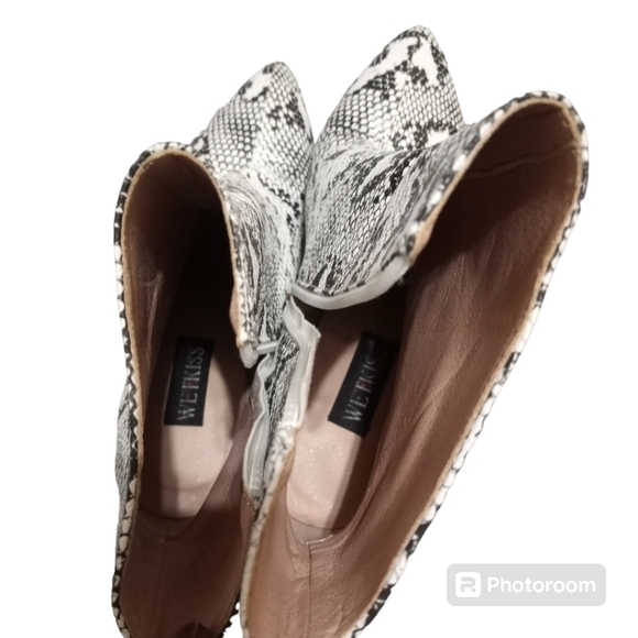 WETKISS Women's Snakeskin Ankle Boots Size 7.5 - Picture 5 of 15